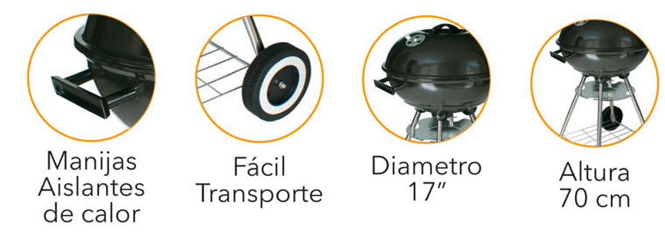 Asador de Carbón BBQ  / Home Elements 3