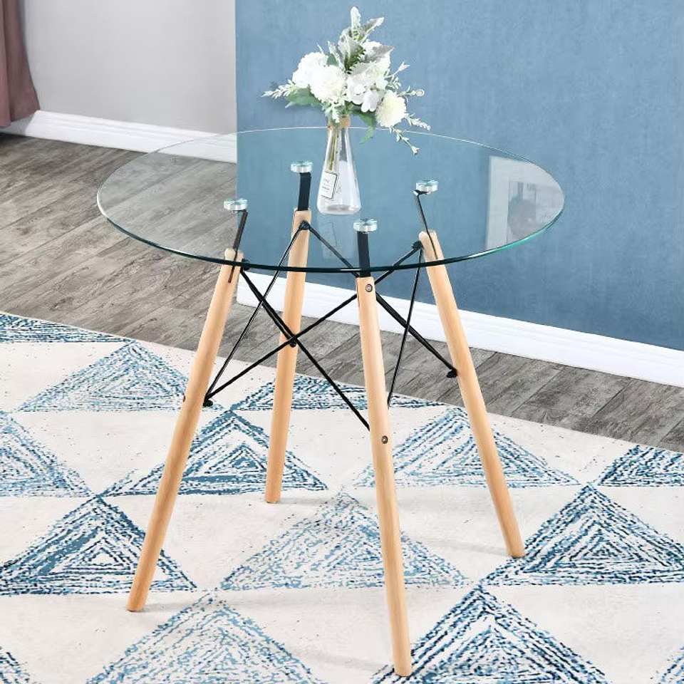 Mesa Roma Redonda en Vidrio 3