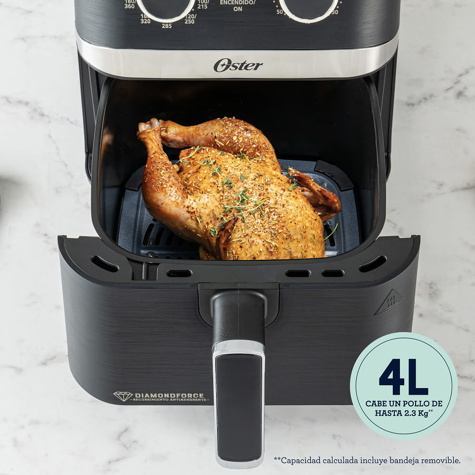 Oster® Freidora de Aire Manual, 4L de Capacidad, Recubrimiento Oster® 7