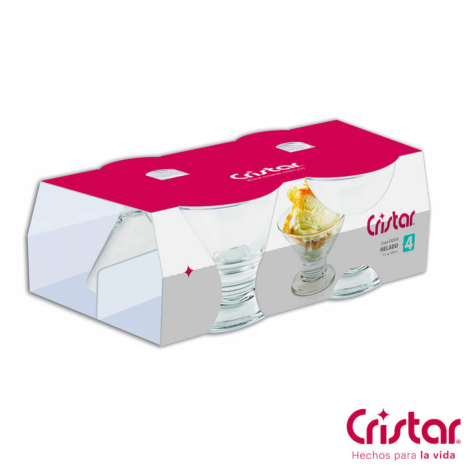 Copa Helado Fiesta Canastilla x 4 Unidades 1