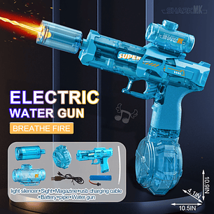 Novedad de verano, pistola de agua eléctrica con ratón de hielo, juguete de tiro, tiro completamente automático, juguete al aire libre para niños, niñas y adultos, regalo