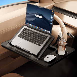 Hipacool-escritorio para volante de coche, soporte portátil para ordenador portátil, altura ajustable, bandeja para coche, mesa plegable multifuncional