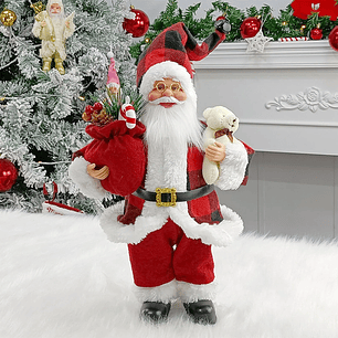 Figuras de Papá Noel de pie para sentarse de Navidad, muñeca bonita de 12 pulgadas, adorno para fiesta de árbol de Navidad, mesa, chimenea de oficina, decoración del hogar