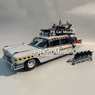 Modelo de coche de película Ghost busters 1A para niños, juguete coleccionable de aleación completamente abierto, 1:18