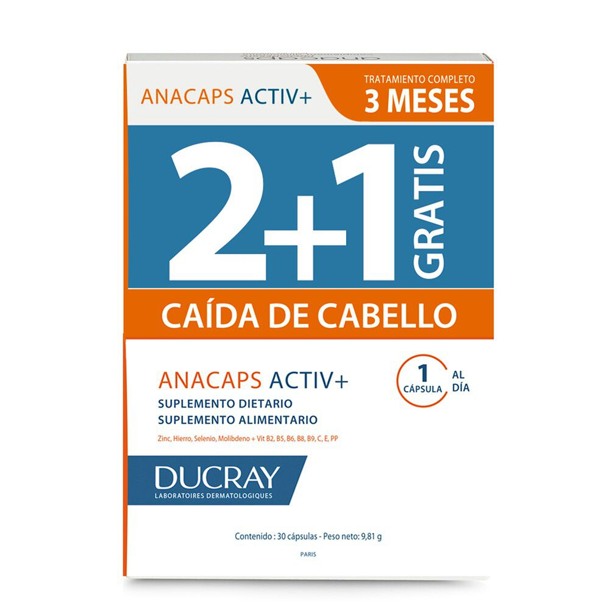 DUCRAY ANACAPS ACTIV+ 90 CAPSULAS