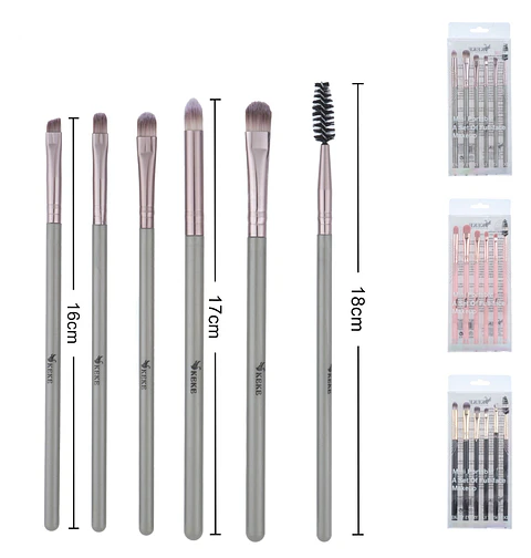 set de 6 brochas ojos