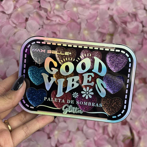 Paleta Sombras Glitter 12 colores