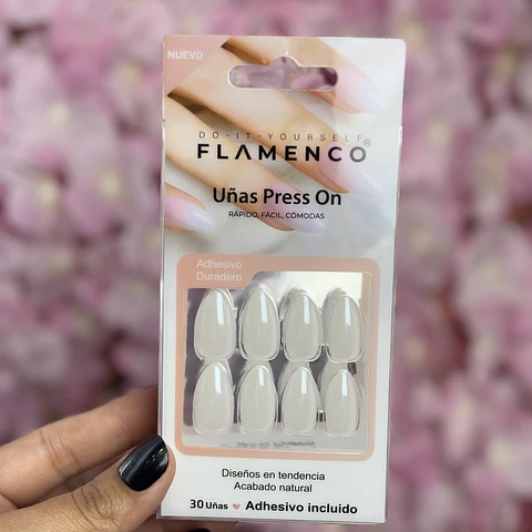 UÑAS PRESS ON "blanca perla"