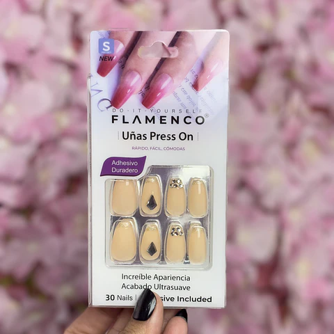 uñas press on "diamantes"