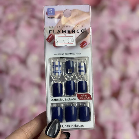 uñas press on "azul"