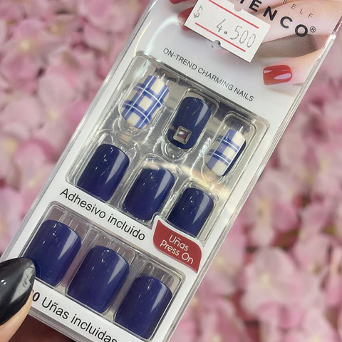 uñas press on "azul"