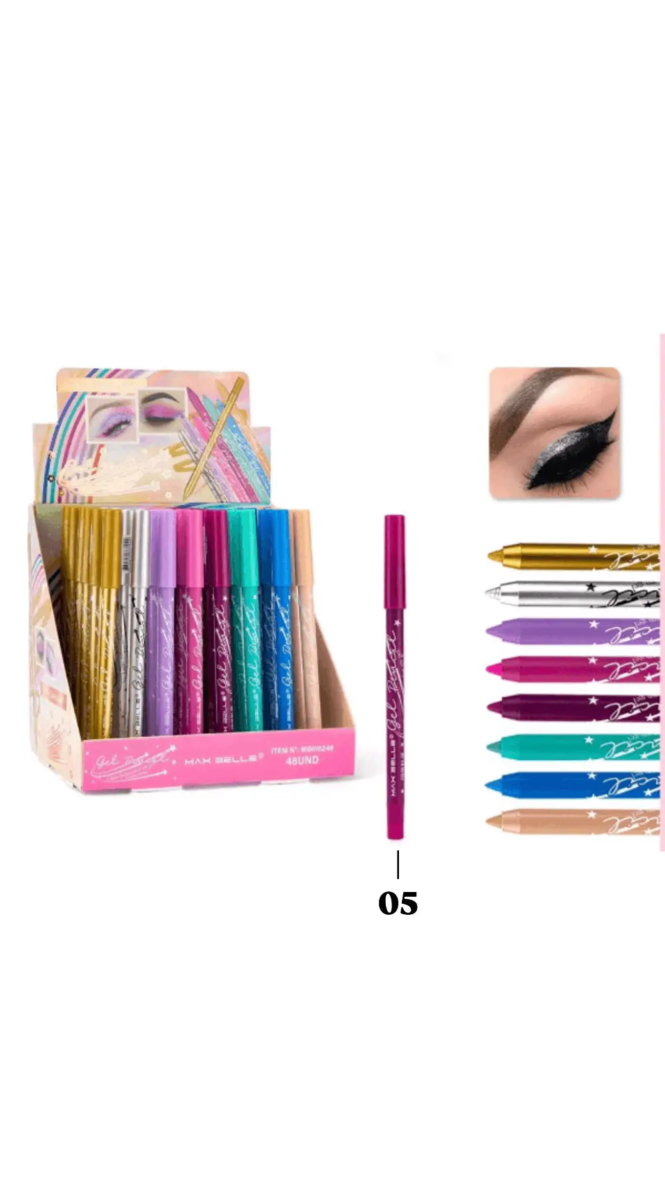 Delineador En Gel Metalizado Waterproof 1