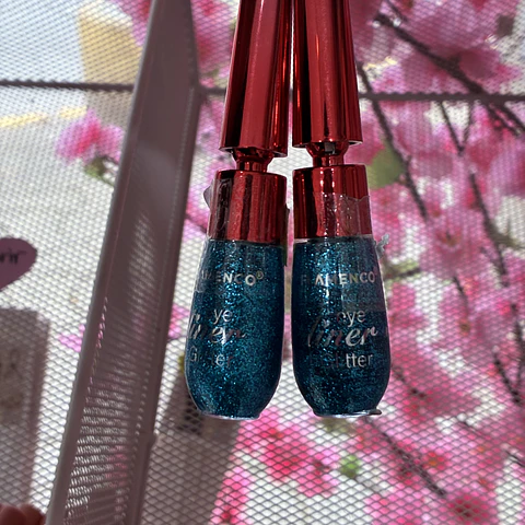 delineadores glitter azul - productos a mil