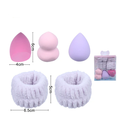 set de esponjas y muñequera