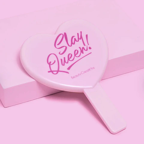 Handheld Mirror Espejo Corazon Slay Queen