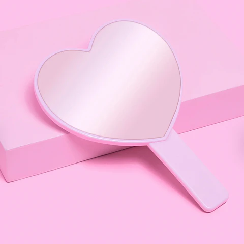 Handheld Mirror Espejo Corazon Slay Queen