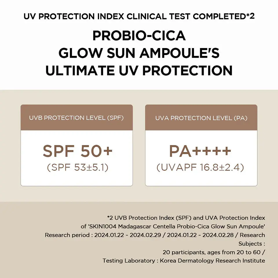  protecto solar Probio-Cica Glow Sun Ampoule 50ml 2