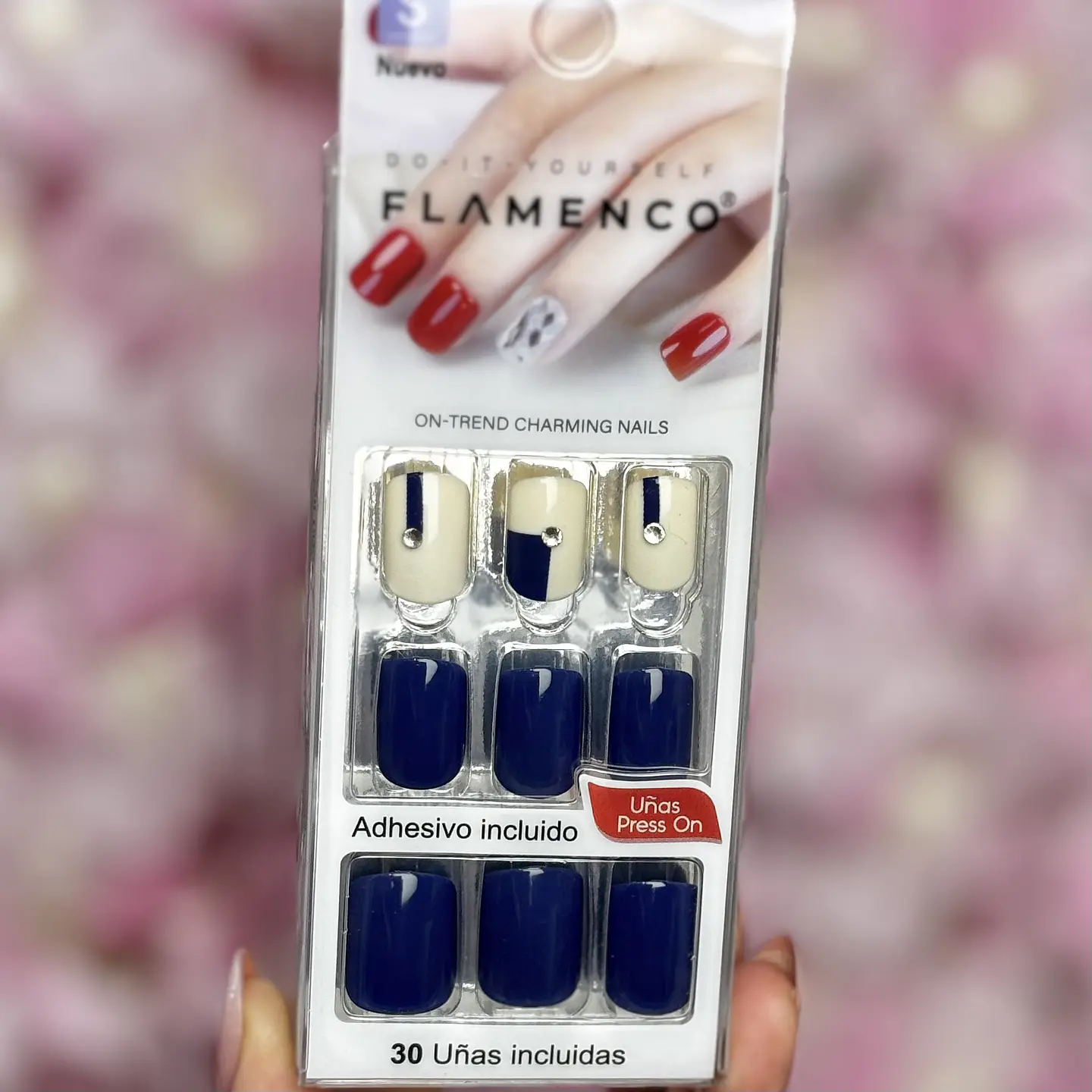 uñas press on azul 1