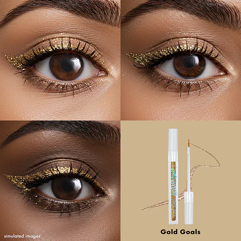 Delineador glitters "gold goals"