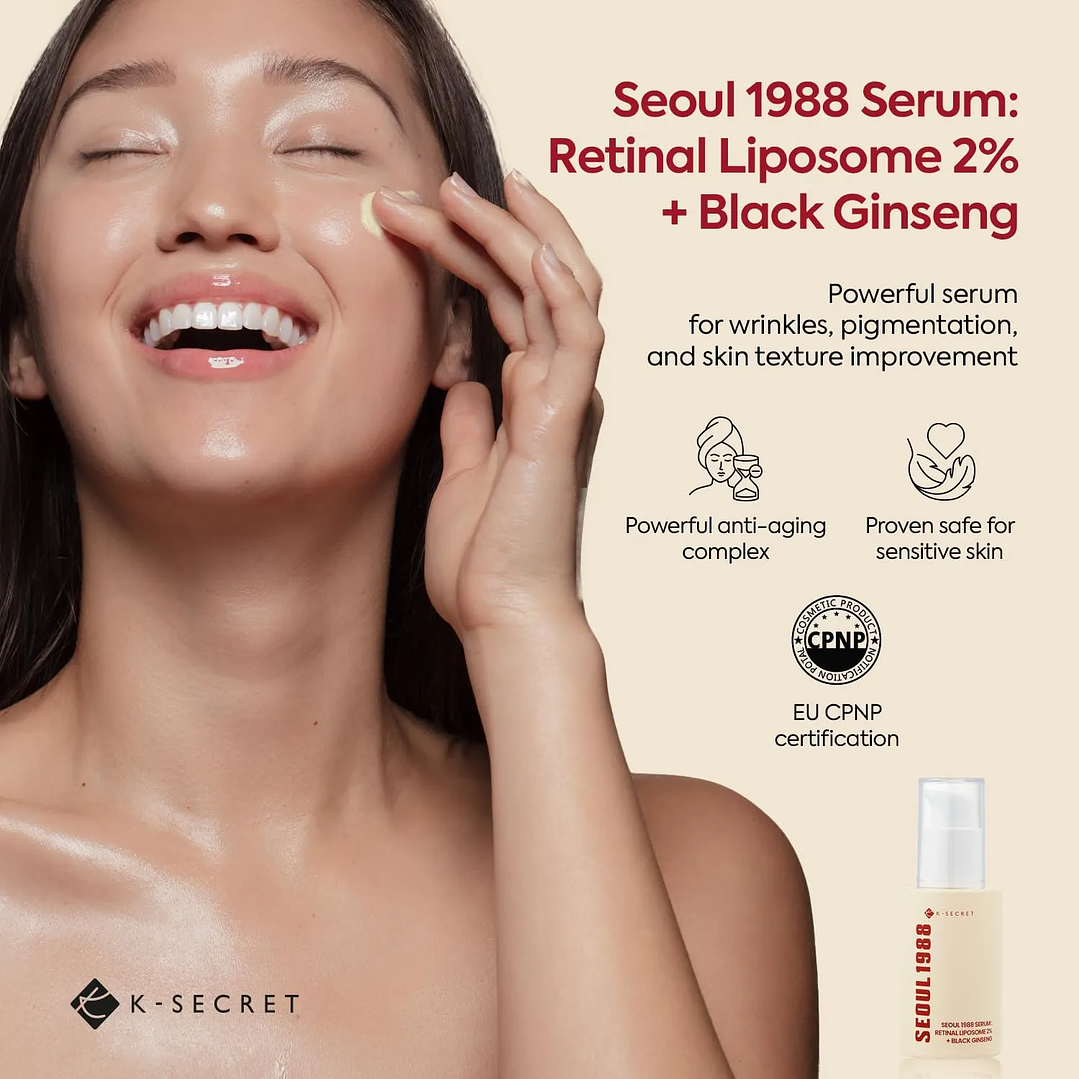 SEOUL 1988 Serum : Retinal Liposome 2% + Black Ginseng 30ml 3