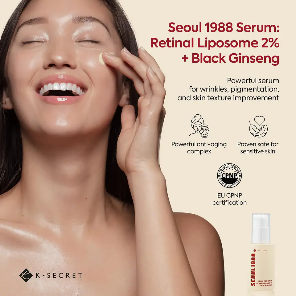 SEOUL 1988 Serum : Retinal Liposome 2% + Black Ginseng 30ml 3