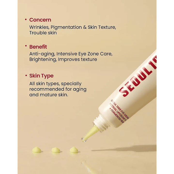 SEOUL 1988 Eye Cream : Retinal Liposome 4% + Fermented Bean 30ml 2