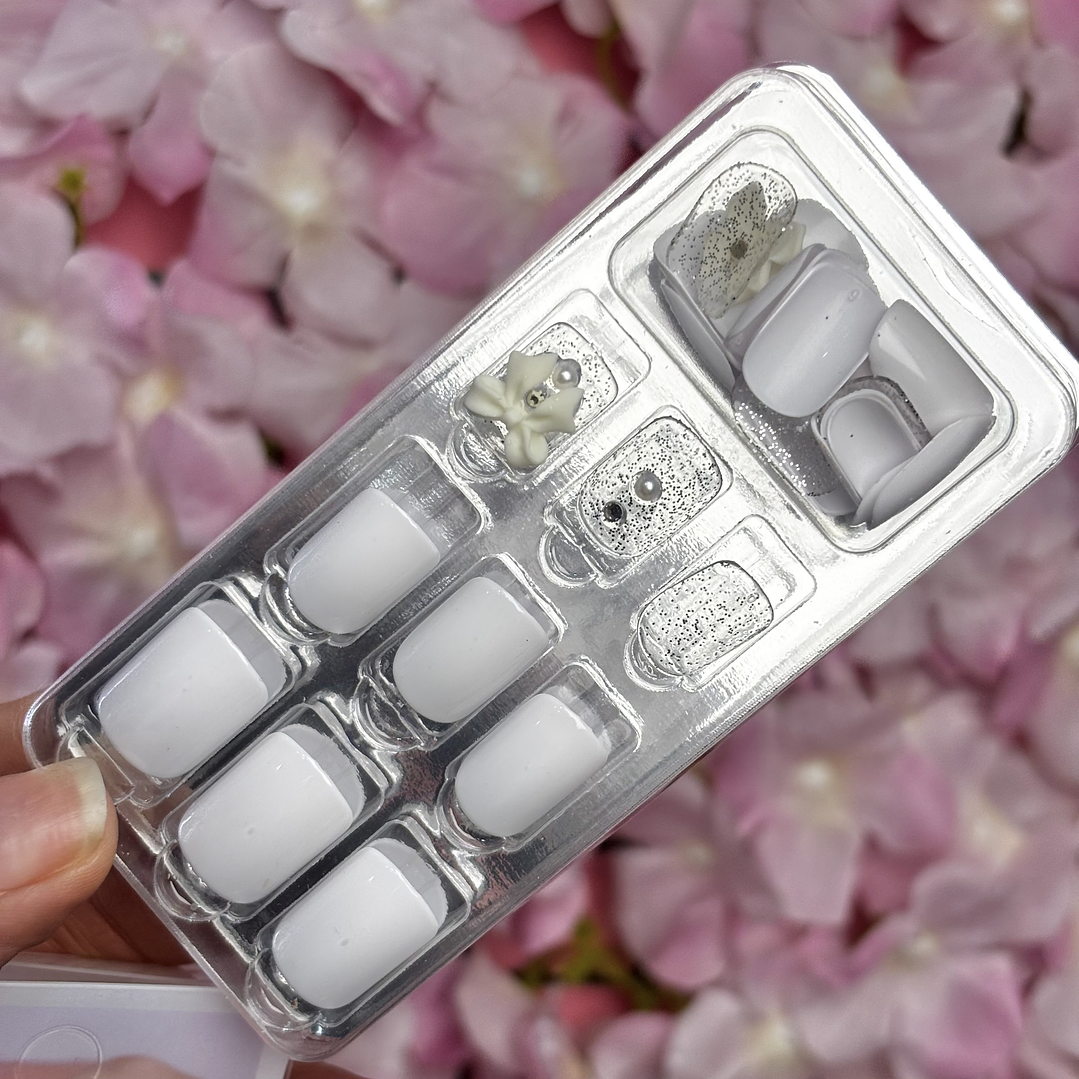 uñas press on “blanco” 3