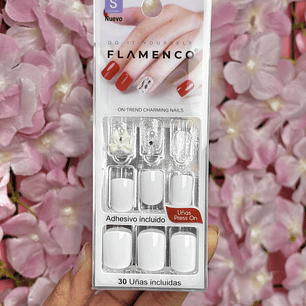 uñas press on “blanco”