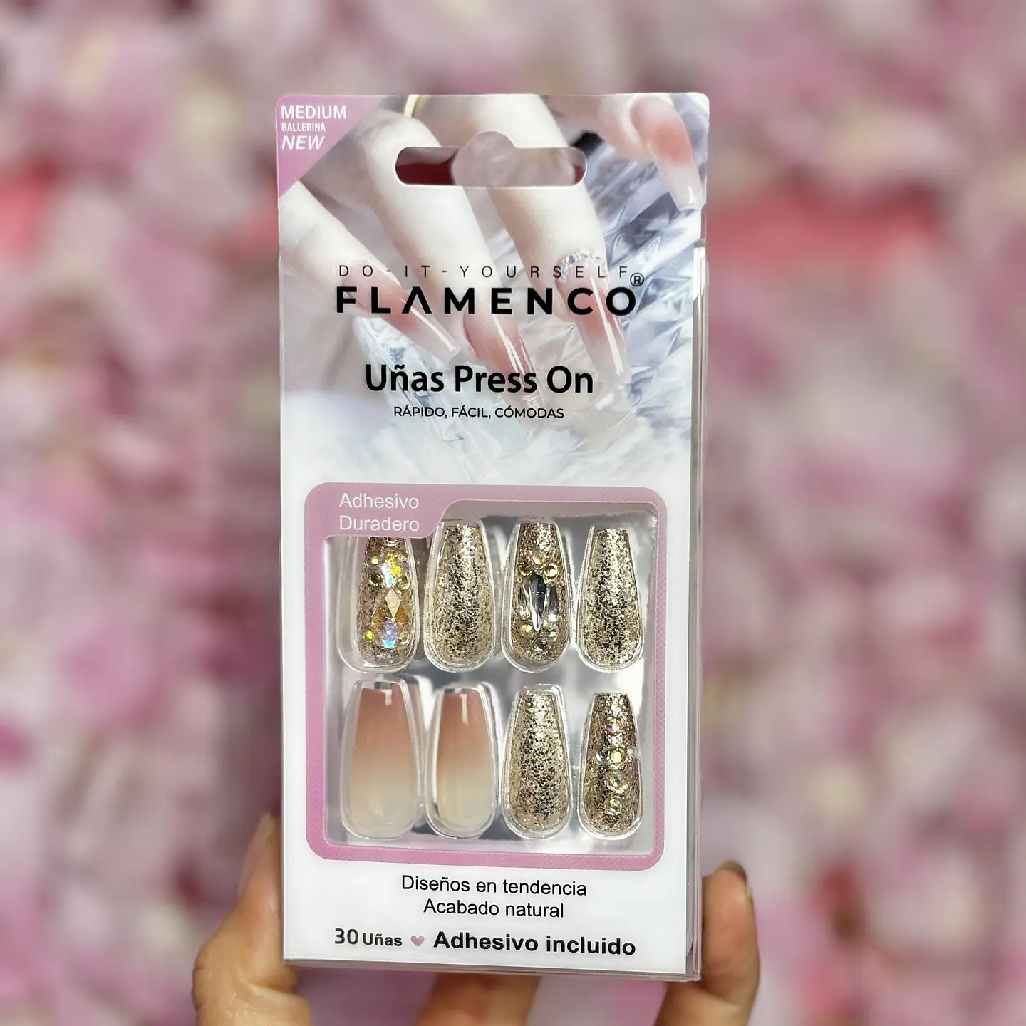 uñas press on “café degrade” 1