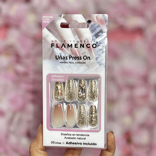 uñas press on “café degrade”