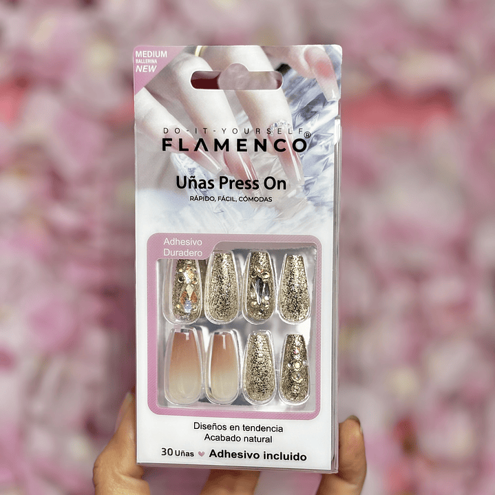 uñas press on “café degrade” 1