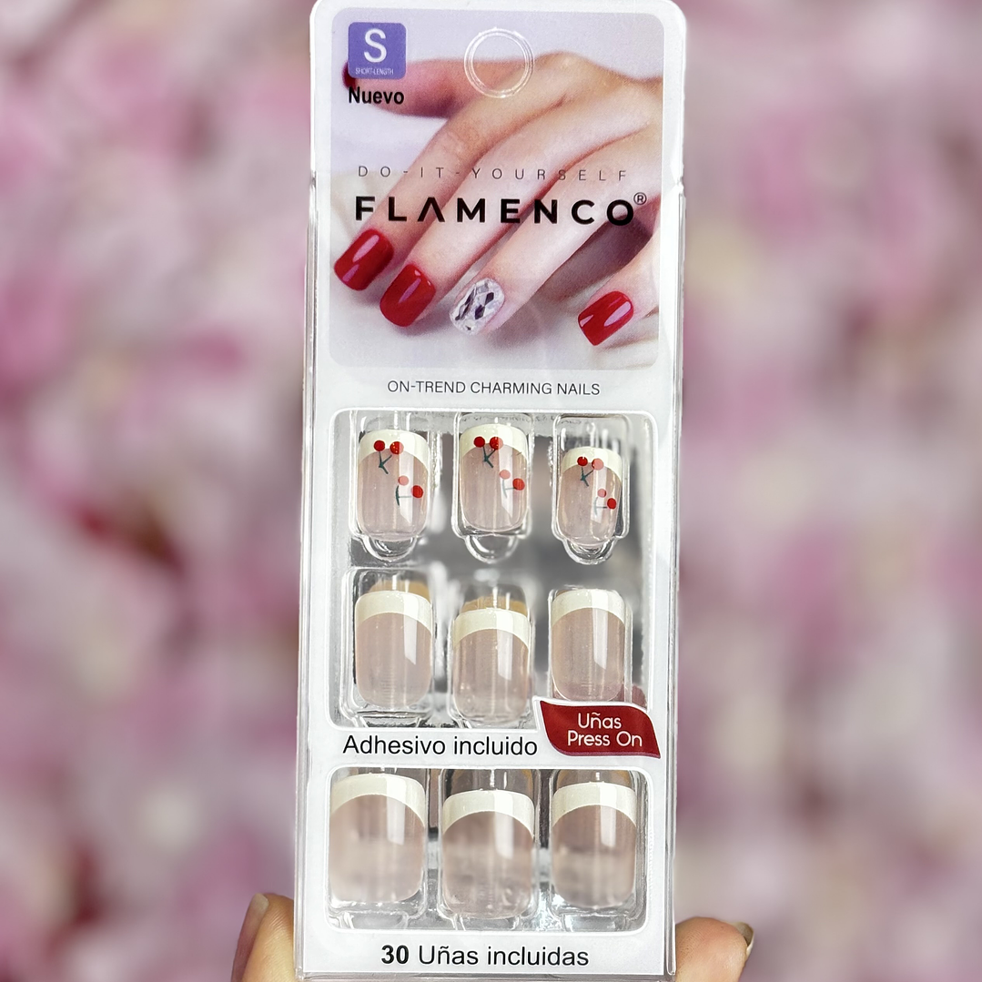 uñas press on cherry 1