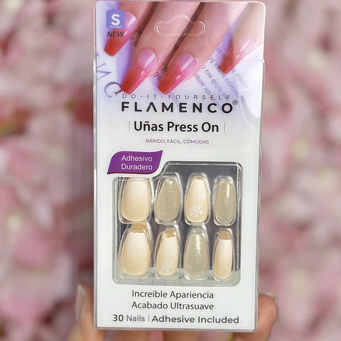uñas press on navidad
