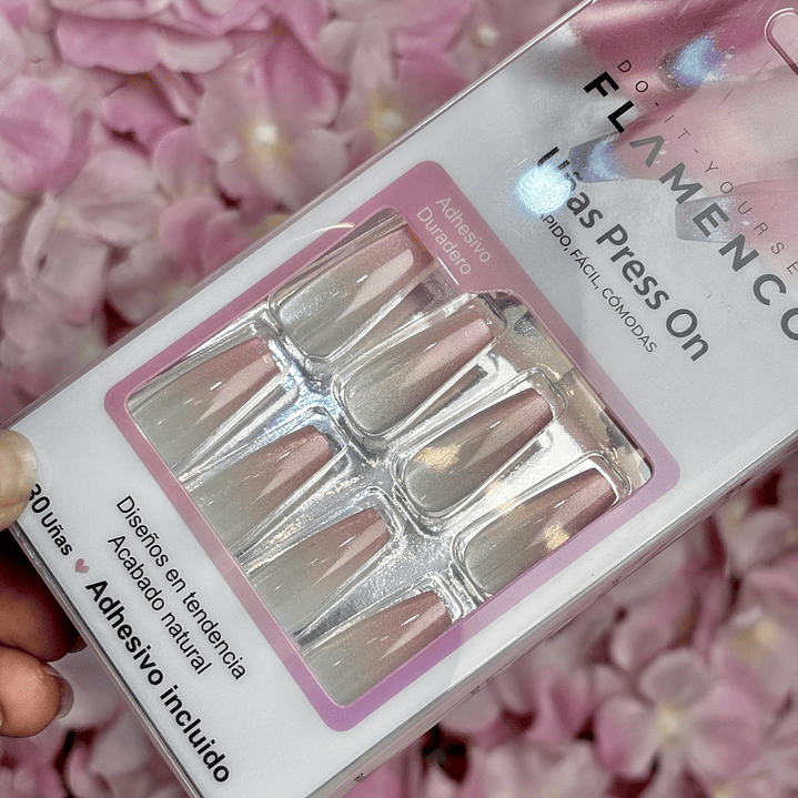 uñas press on “ojo de gato” 04 2