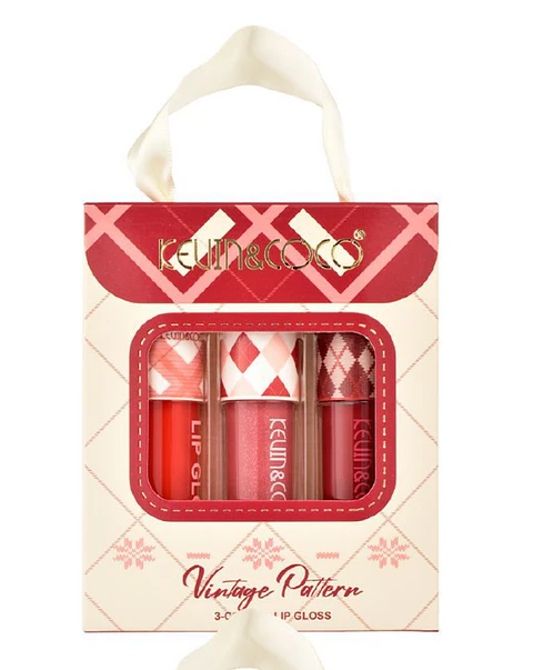 set 3 lip gloss “vintage pattern”