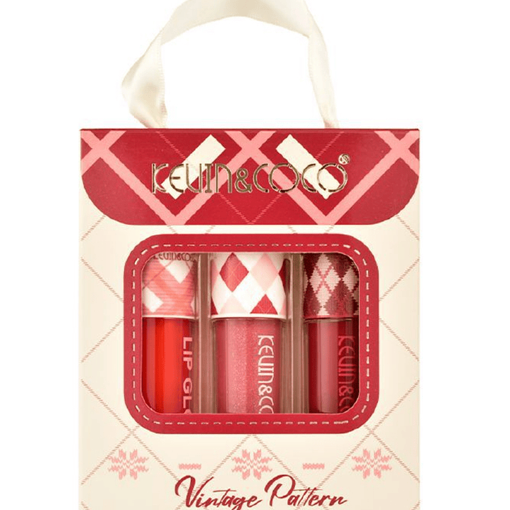 set 3 lip gloss “vintage pattern” 2