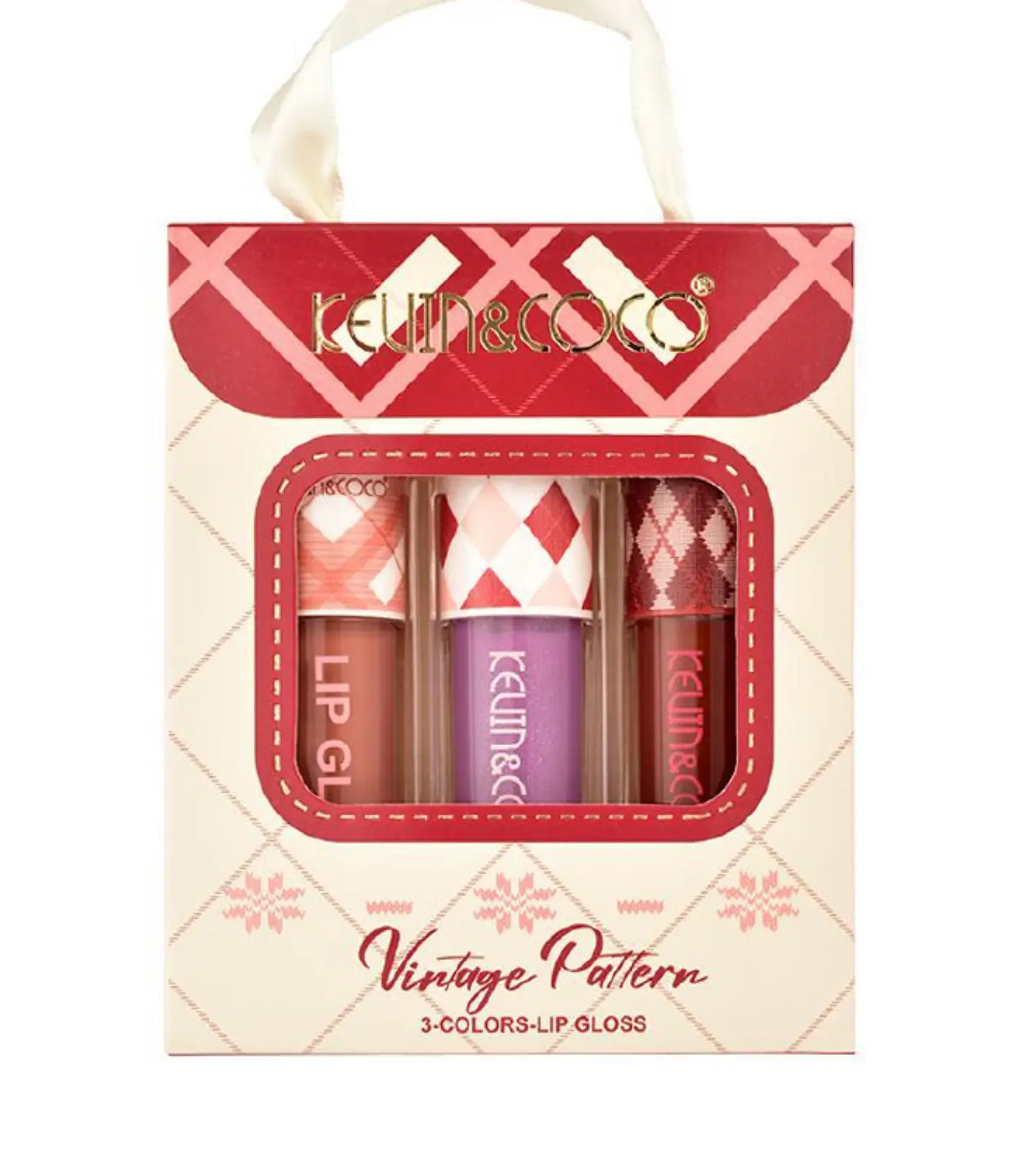 set 3 lip gloss “vintage pattern” 3