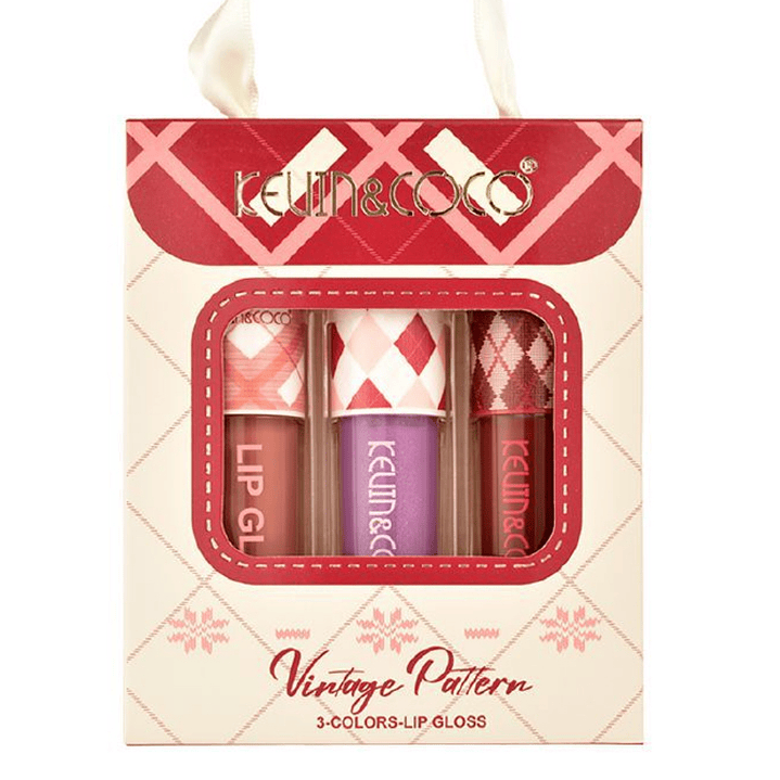 set 3 lip gloss “vintage pattern” 3