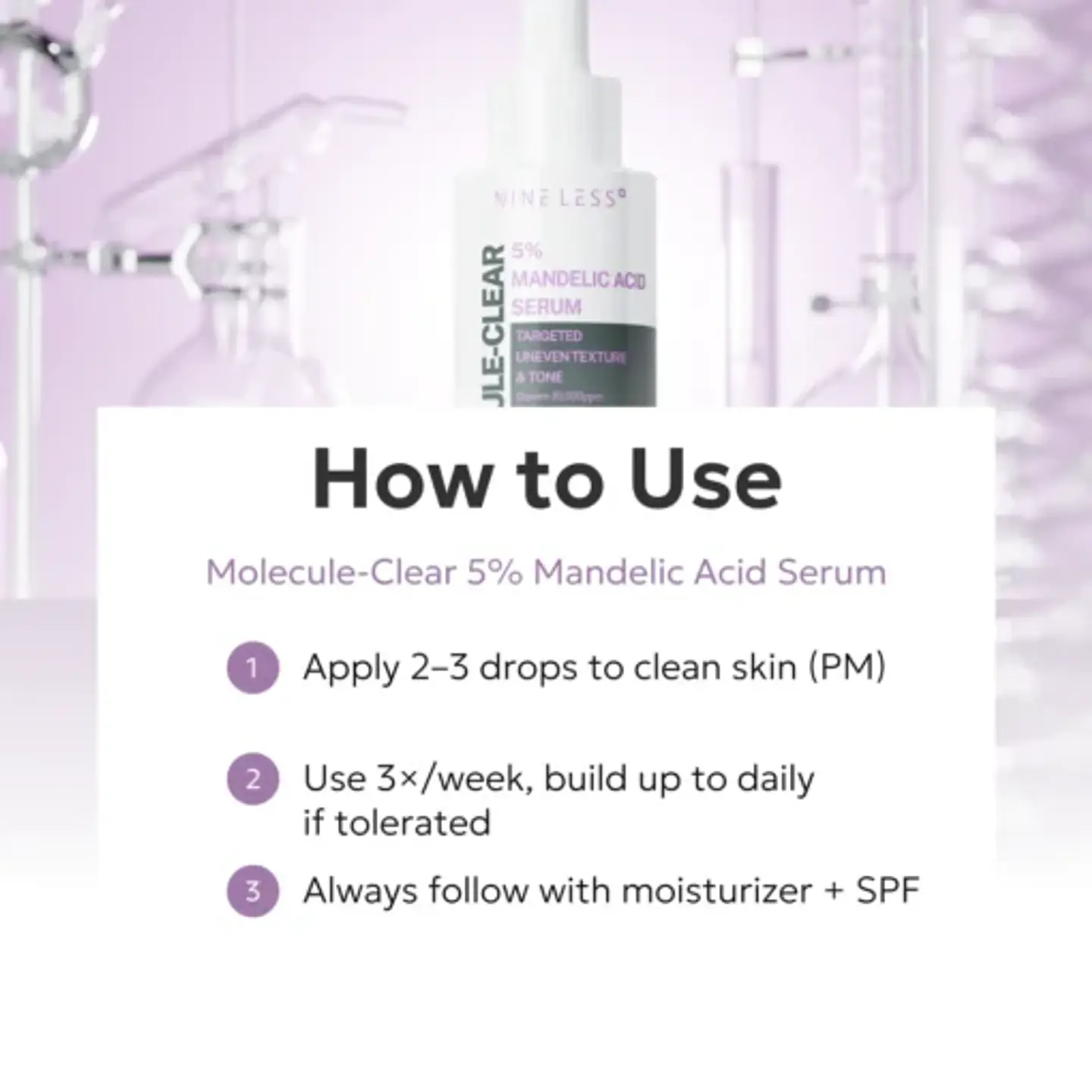 NINELESS – 5% Mandelic Acid Serum – 30ml 5