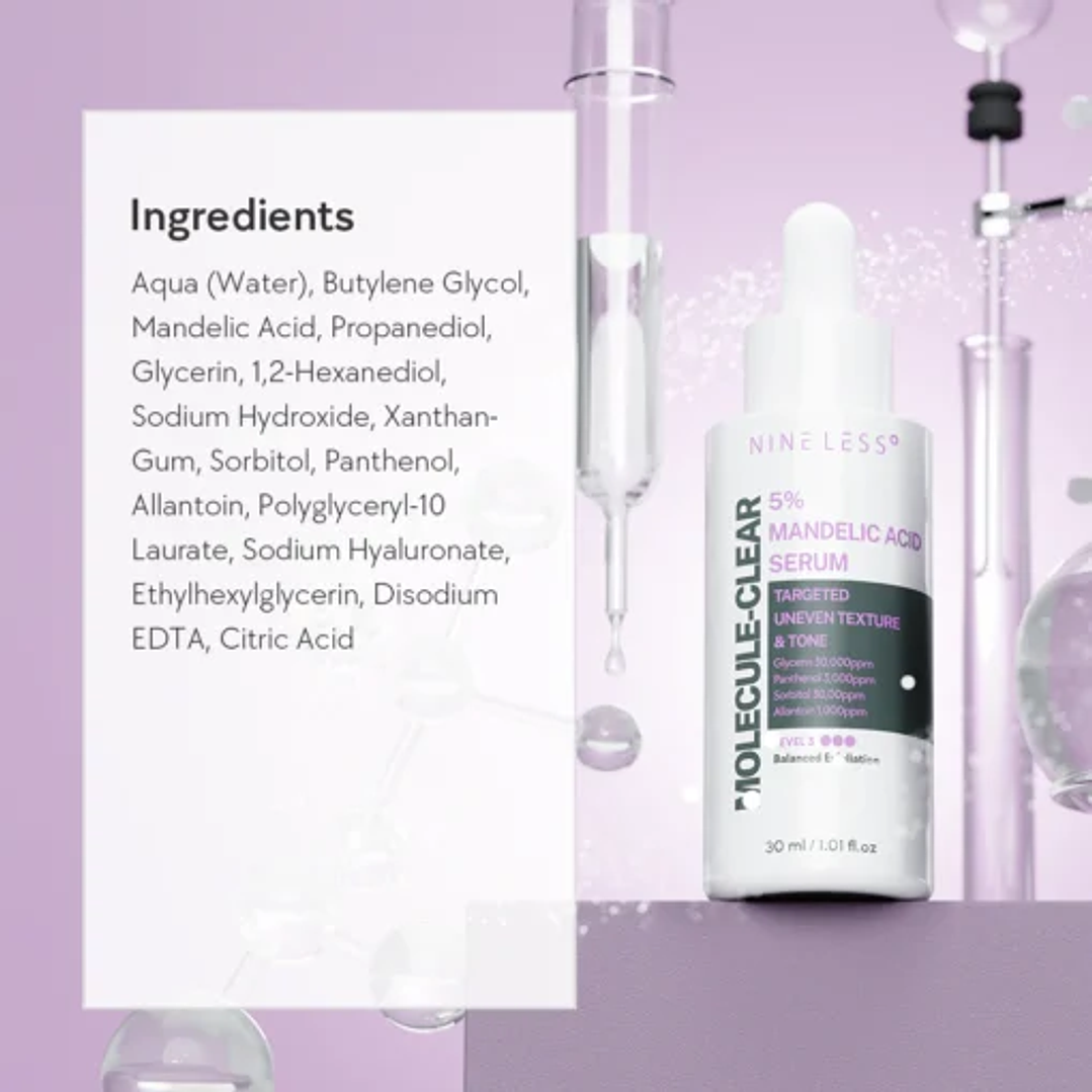 NINELESS – 5% Mandelic Acid Serum – 30ml 6