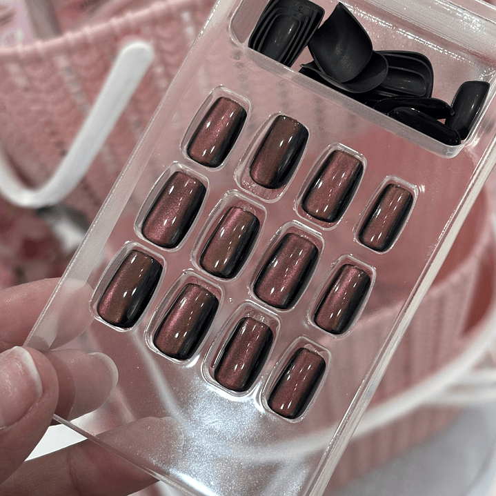 uñas press on ojo de gato (25) 2