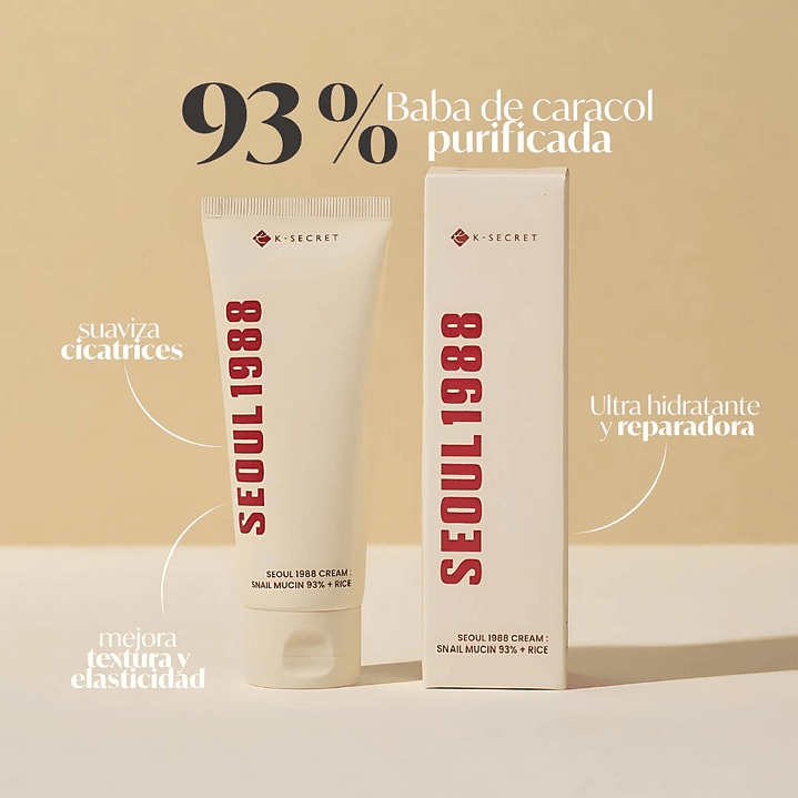 SEOUL 1988 Cream : Snail Mucin 93% + Rice 100ml 2