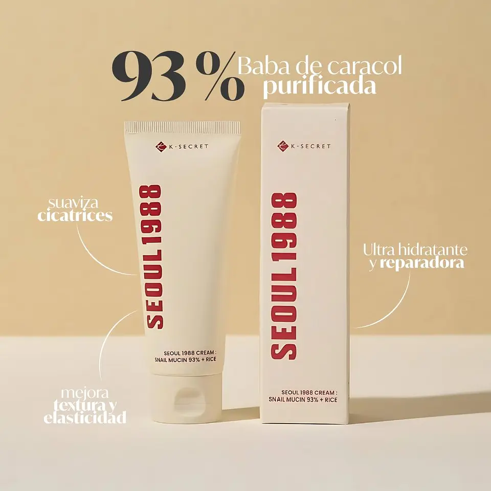 SEOUL 1988 Cream : Snail Mucin 93% + Rice 100ml 2
