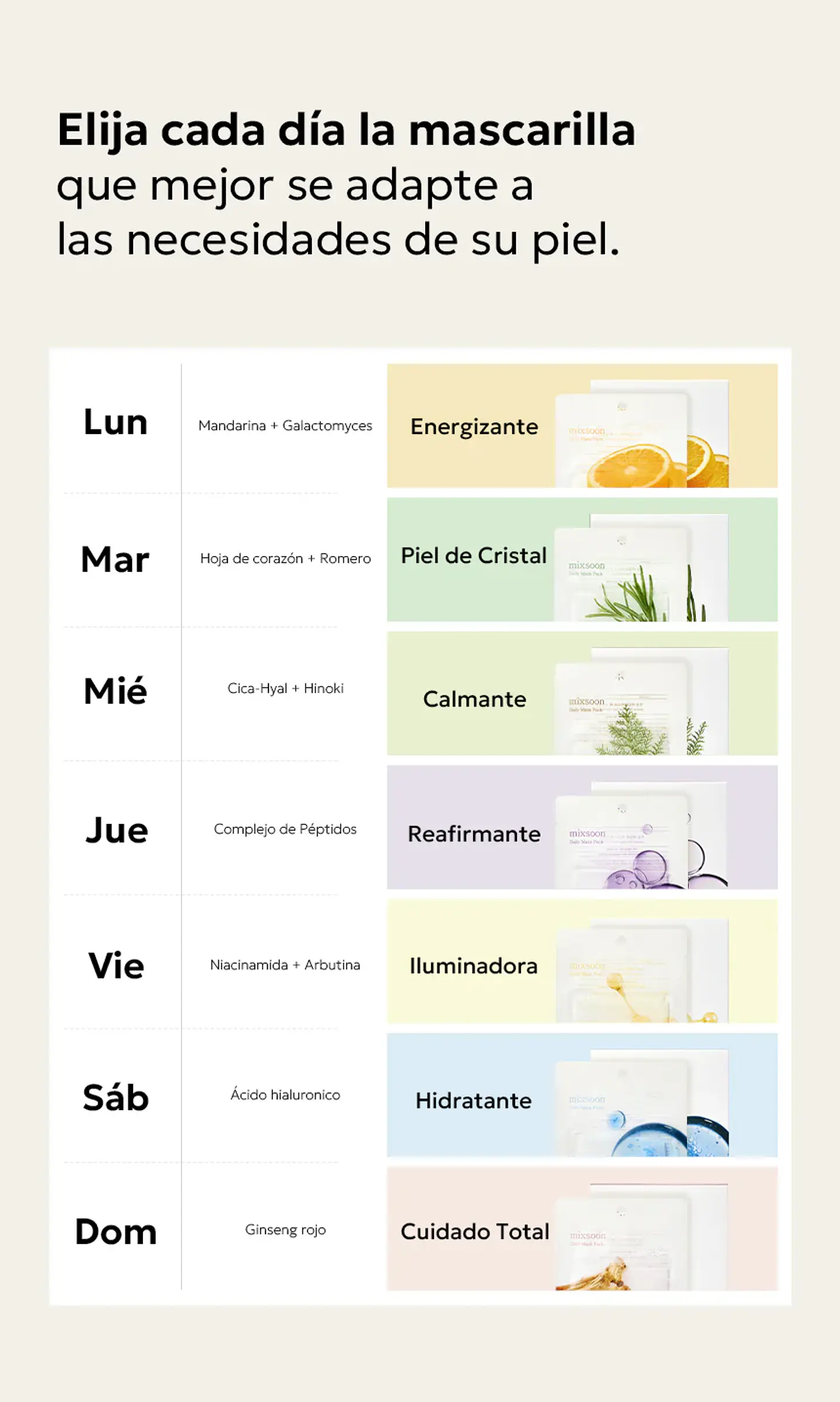 mascarilla facial Daily Mask  Wednesday  3
