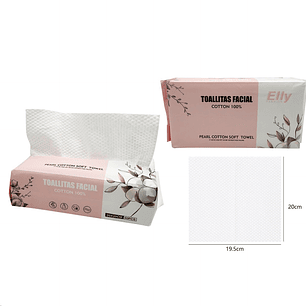 50 toallas faciales algodón