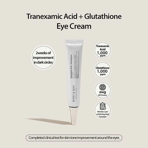 Eye Cream Tranexamic Acid + Glutathione -30ml Crema aclarante ojeras 