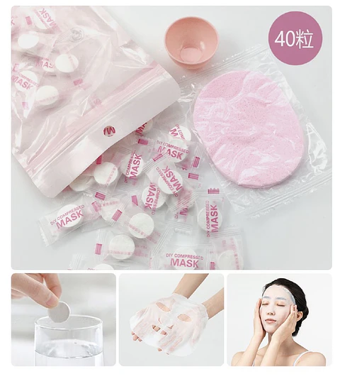 set de mascarillas comprimida 