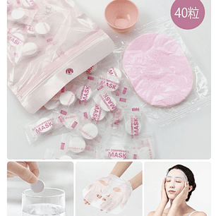 set de mascarillas comprimida 