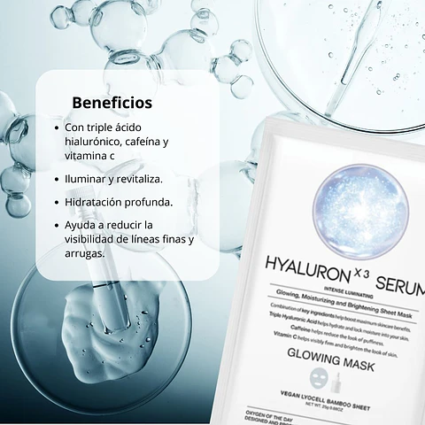 Mascarilla «Triple Hyaluron Acid Serum Glowing Mask»