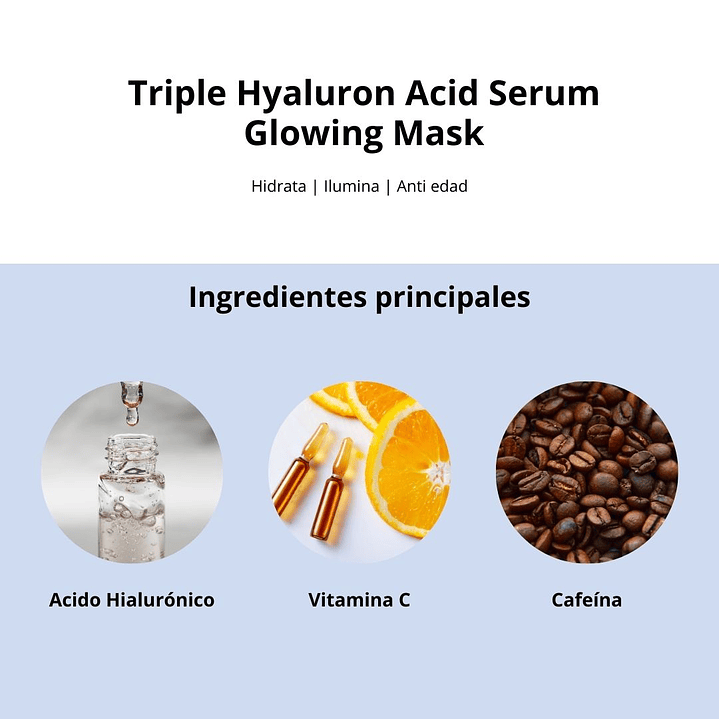 Mascarilla «Triple Hyaluron Acid Serum Glowing Mask» 3